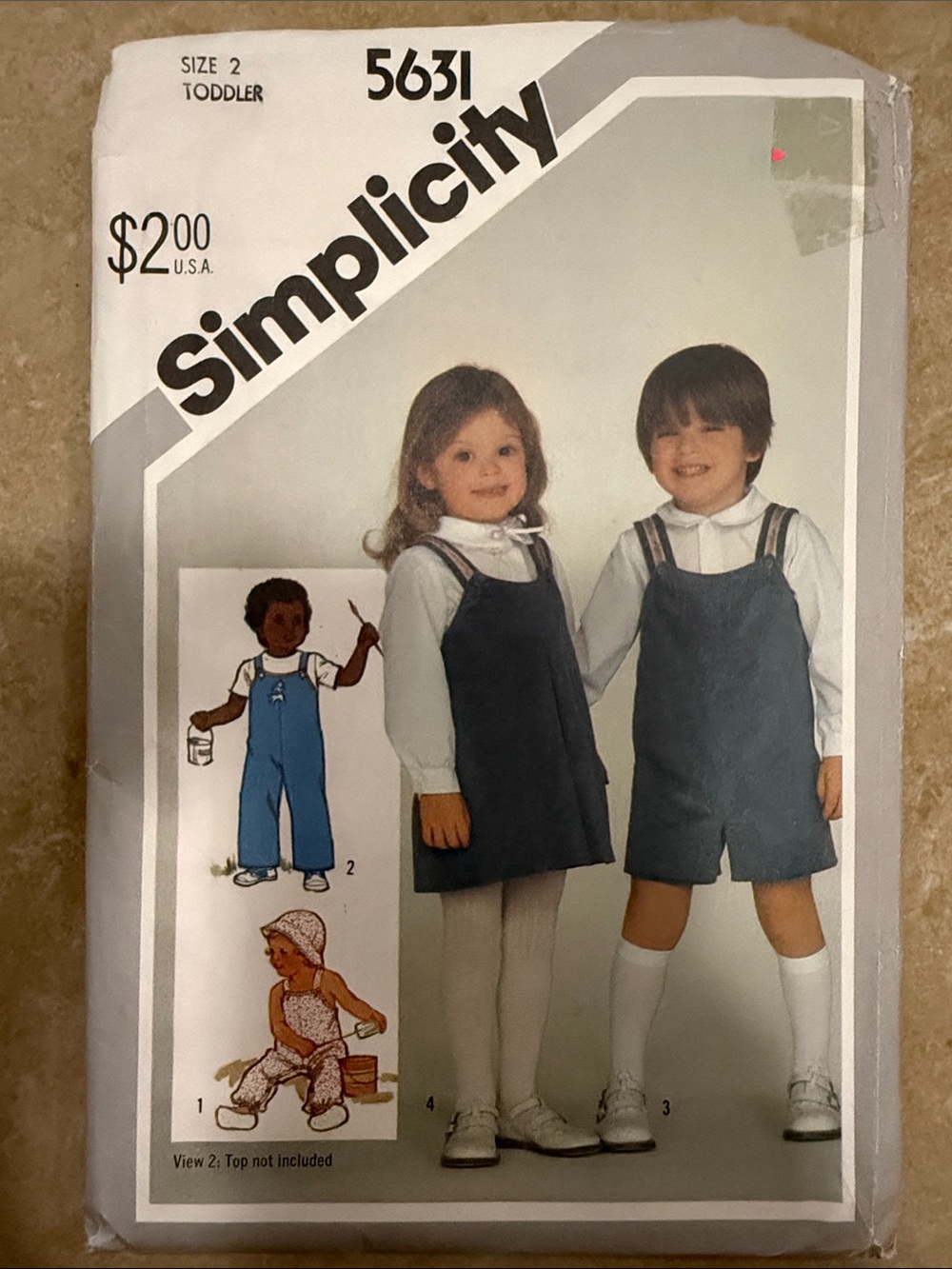 Simplicity Toddler Pinafore and Short Overalls Sewing Pattern